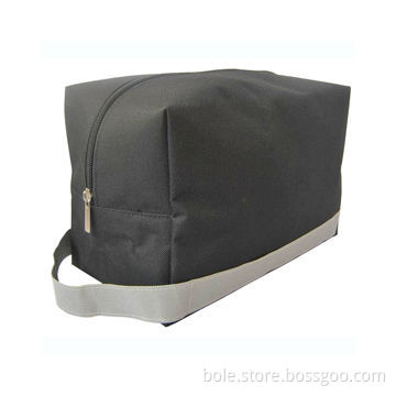 Brand Men's Cosmetic Bag with Side Handle, Nylon Zipper Closure and Puller, OEM Orders Welcome
